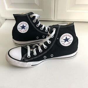 Converse Black Hytop Ladies Shoes Size 8, Men’s Size 6